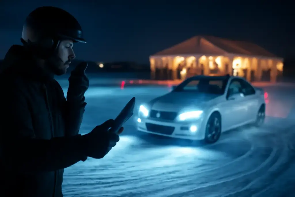 Ice drift notturno: il segreto per divertirsi in sicurezza agli eventi esclusivi