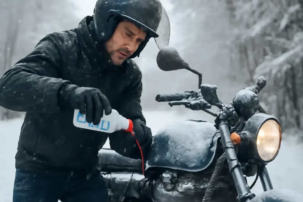 Utilizzare additivi antigelo nella benzina delle moto: il vantaggio concreto che salva il motore sotto zero